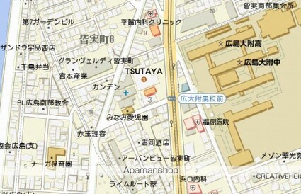 ダイアパレス皆実町[1R/17.86m2]の周辺