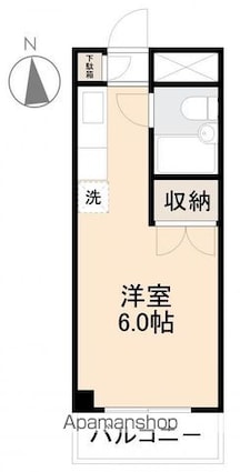 コーポ川添[1R/19.8m2]の間取図
