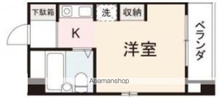 アパルトマン成合[1R/18.88m2]の間取図
