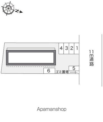 レオパレス新開[1K/24.84m2]の配置図