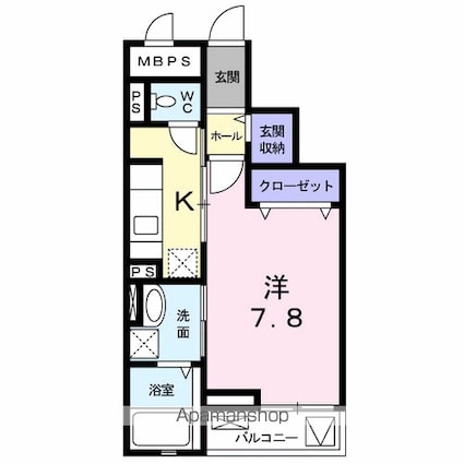 エンペラーズ・ハウス[1K/31.08m2]の間取図