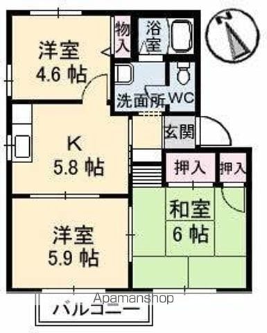ガーデンパレス A棟の間取り写真