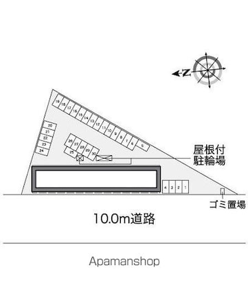 レオパレスアクア　マリンⅡ[1K/23.61m2]の配置図