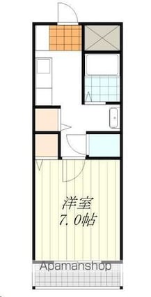 さくらレジデンス[1K/25.1m2]の間取図