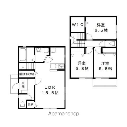 【根戸戸建貸家　Ｂ棟の間取り】