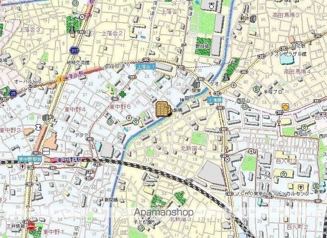 レジデンス東中野ガーデン[1R/32.43m2]の配置図