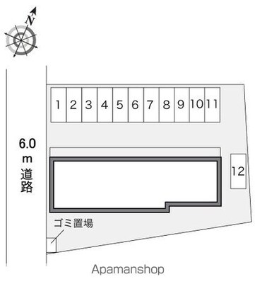 レオパレスグリーンプレイス[1K/23.72m2]の配置図