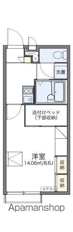 レオパレスインター古賀Ⅱの間取り