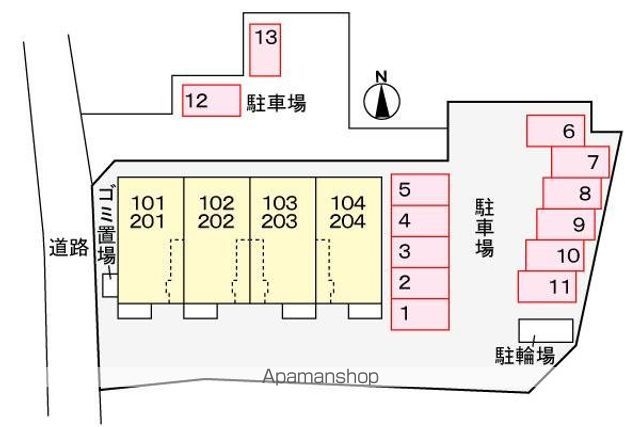 マウントビューオリーブ[1LDK/53.57m2]の配置図