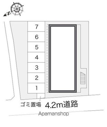 レオパレスプルミエール[1K/23.18m2]の配置図