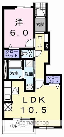 【青梅市梅郷のアパートの間取り】