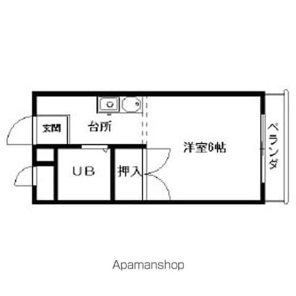 ストーク　フラッツ[1R/17.7m2]の間取図