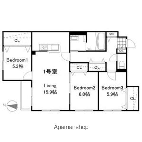 ZABO HILLS MINAMI6JOの間取り写真