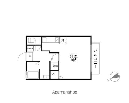 エポワール[1K/29.25m2]の間取図