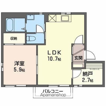 グレース安曇野[1LDK/42.6m2]の間取図