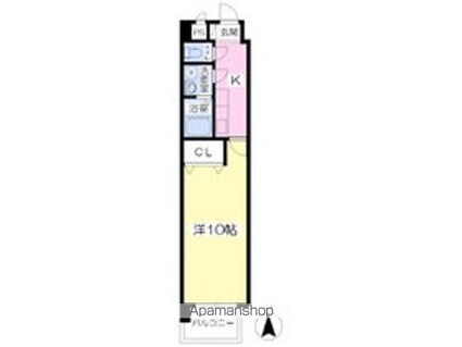 アービア永木[1K/31.69m2]の間取図
