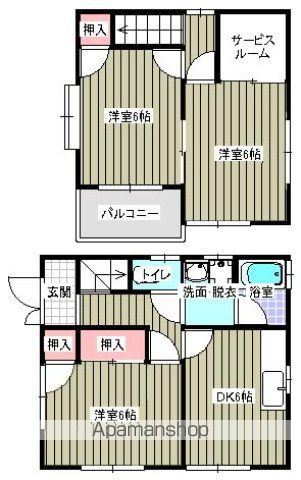 山陽本線 東福山駅 徒歩45分 2階建 築31年の間取り写真