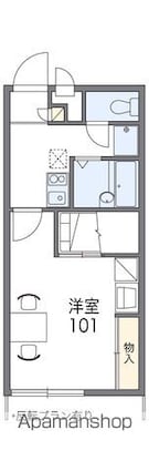 レオパレスドリーム１号館[1K/23.18m2]の間取図