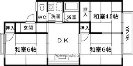 セジュール梅ノ木[3DK/51m2]の間取図