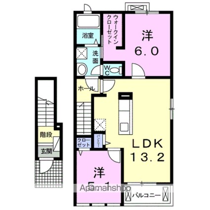 ステラデア[2LDK/58.7m2]の間取図