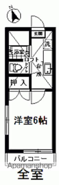 メゾントマト北白土[1K/19.83m2]の間取図