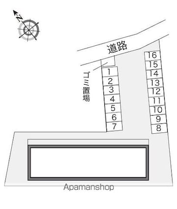 レオパレスナッツベリー[1K/26.08m2]の配置図