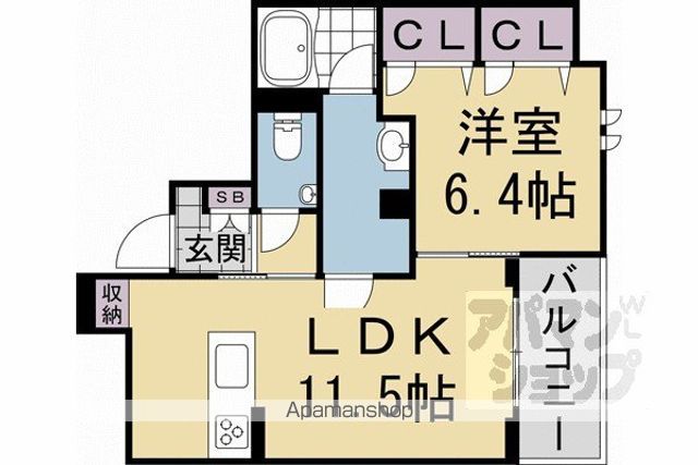 シャーメゾン京都旧二条の間取り写真