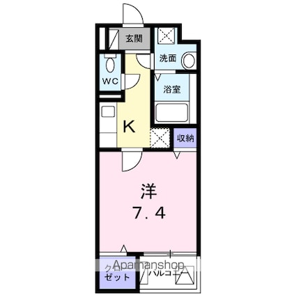 Ｍｓ．シンフォニー[1K/27.59m2]の間取図
