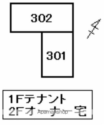 香川県高松市西宝町１丁目[1R/20.4m2]の配置図