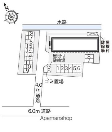 レオパレスソレーユ[1K/23.18m2]の配置図