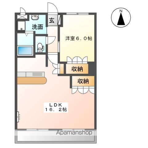 和歌山市杭ノ瀬のアパートの間取り