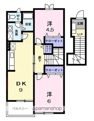 プリムヴェール[2DK/51.67m2]の間取図