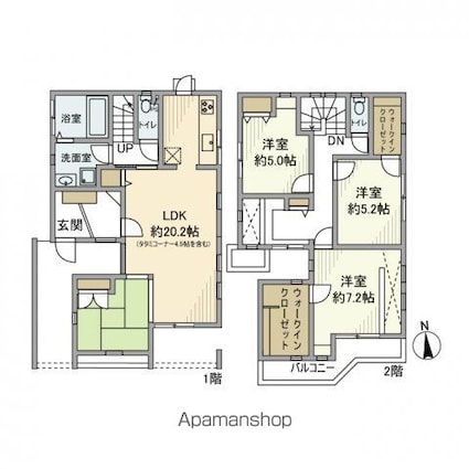 新川戸建[3LDK/102.68m2]の間取図