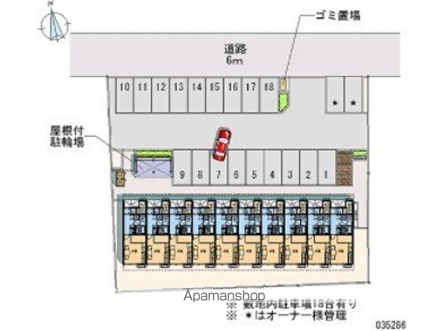レオパレス高橋[1K/23.61m2]の配置図