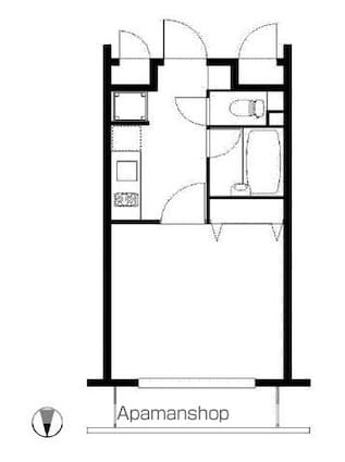 ディム秋葉原[1K/22.99m2]の間取図