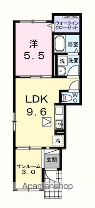 ベルデ[1LDK/40.11m2]の間取図