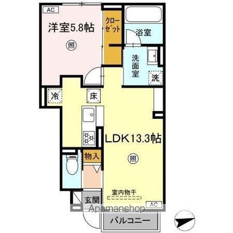 ラクードシャDの間取り写真