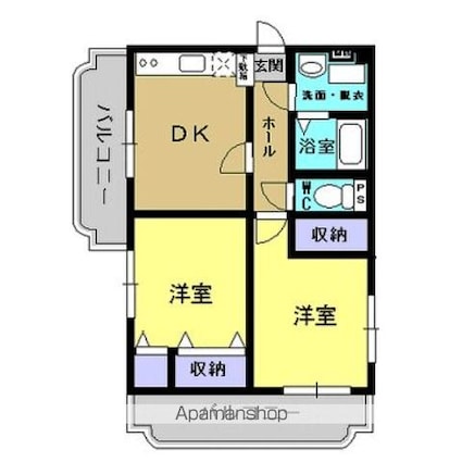 ユーミー暖家[2DK/51.73m2]の間取図