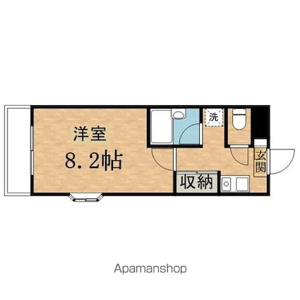 ウエストヴィレッジ[1K/24m2]の間取図