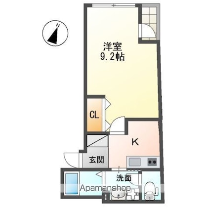 ボス　バレーヒル[1K/30.41m2]の間取図