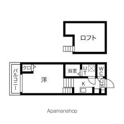 ＯＭレジデンス本陣鳥居通[1K/20.03m2]の間取図