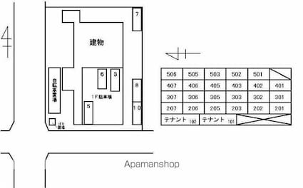 つるぎマンション[1DK/30.8m2]の配置図