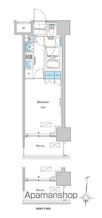 ルフォンプログレ清澄白河プレミア[1K/25.23m2]の間取図