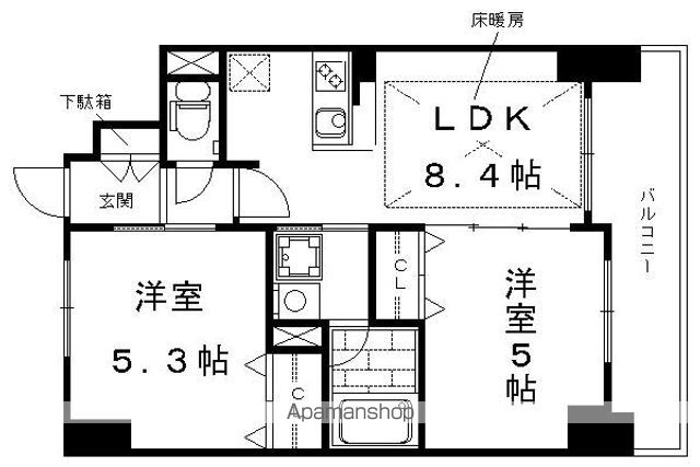 東海道本線 京都駅 徒歩5分 11階建 築14年の間取り写真