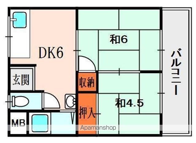ユニメント鏡畑B棟の間取り写真