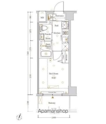 Ｌｏｇ横浜伊勢町[1K/21.23m2]の間取図