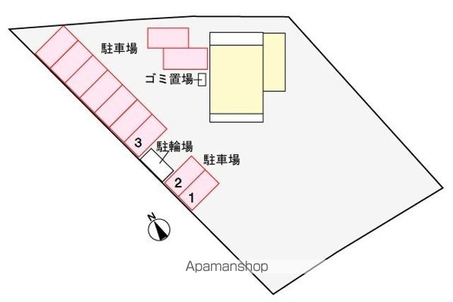 ちどり[1R/25.25m2]の配置図