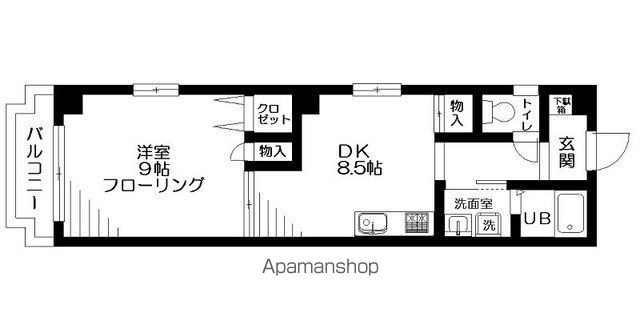 【台東区元浅草のマンションの間取り】