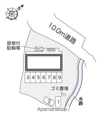 レオパレス横路Ⅱ[1K/19.87m2]の配置図