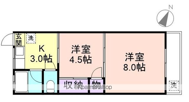 【和歌山市榎原のアパートの間取り】